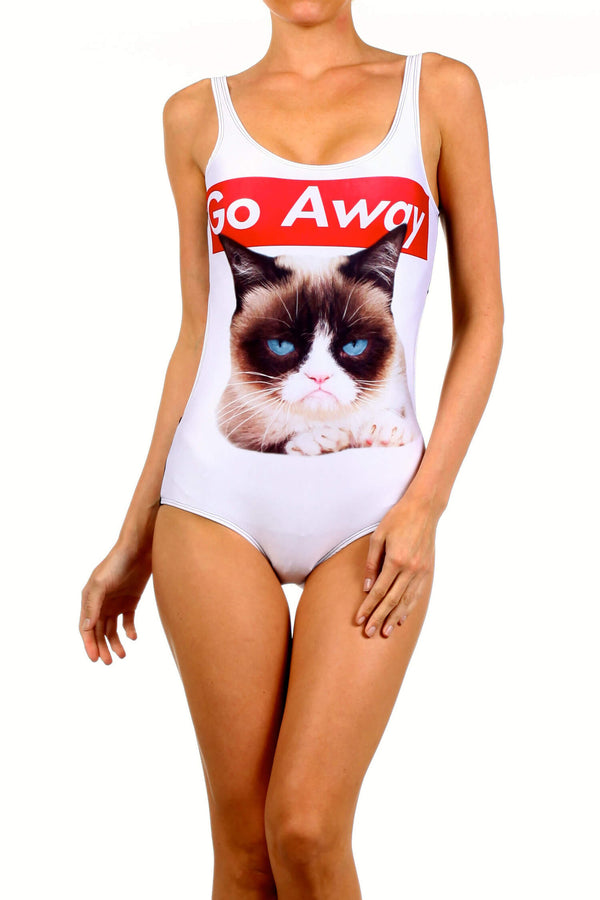 Grumpy Cat: Go Away One-Piece Swim