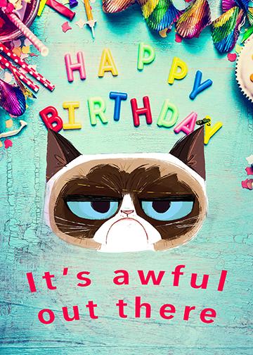 Grumpy Cat Birthday - Doorfoto Door Decor