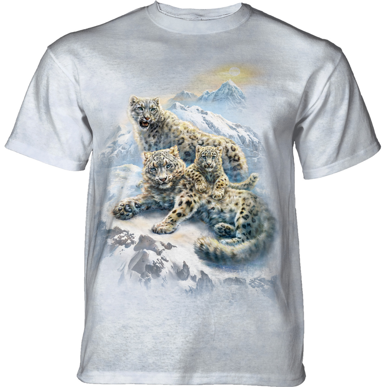 Snow Leopard Family Classic Cotton T-Shirt